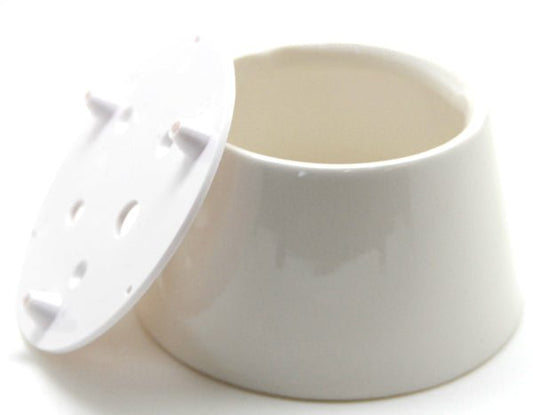 100mm- Porzellan Sockel weiß DIY-Schneekugel - Schneekugelhaus