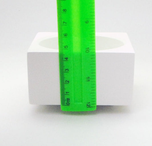 120mm Polyresin Sockel weiß eckig für DIY-Schneekugel - Schneekugelhaus