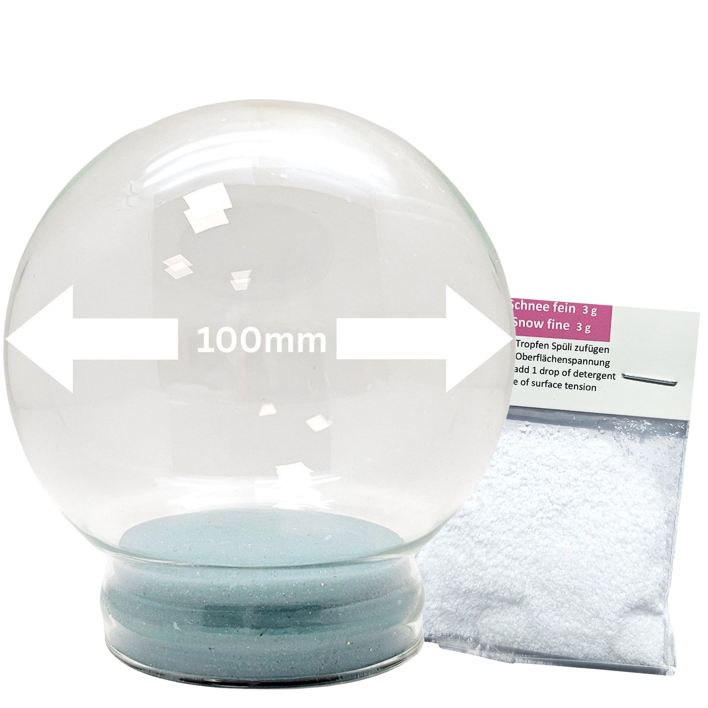 100mm Glas für DIY-Schneekugel