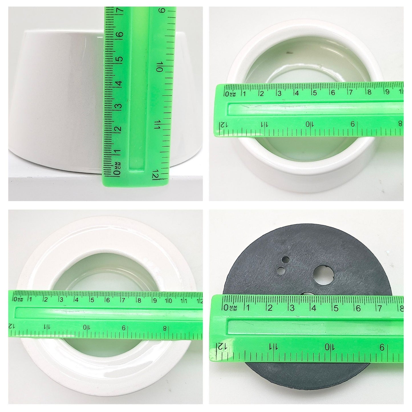 120mm- Porzellan Sockel weiß DIY-Schneekugel