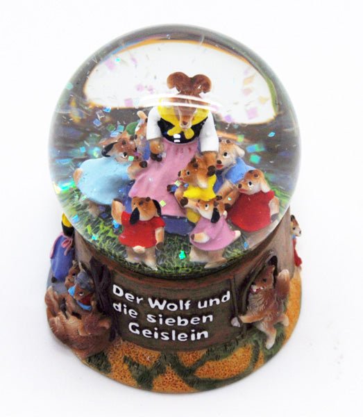 Märchen Schneekugel Wolf und 7 Geislein - Schneekugelhaus