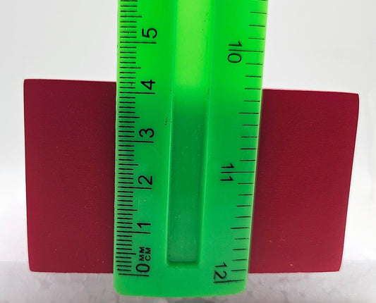 Polyresin Sockel rot eckig für 100mm DIY - Schneekugel - Schneekugelhaus