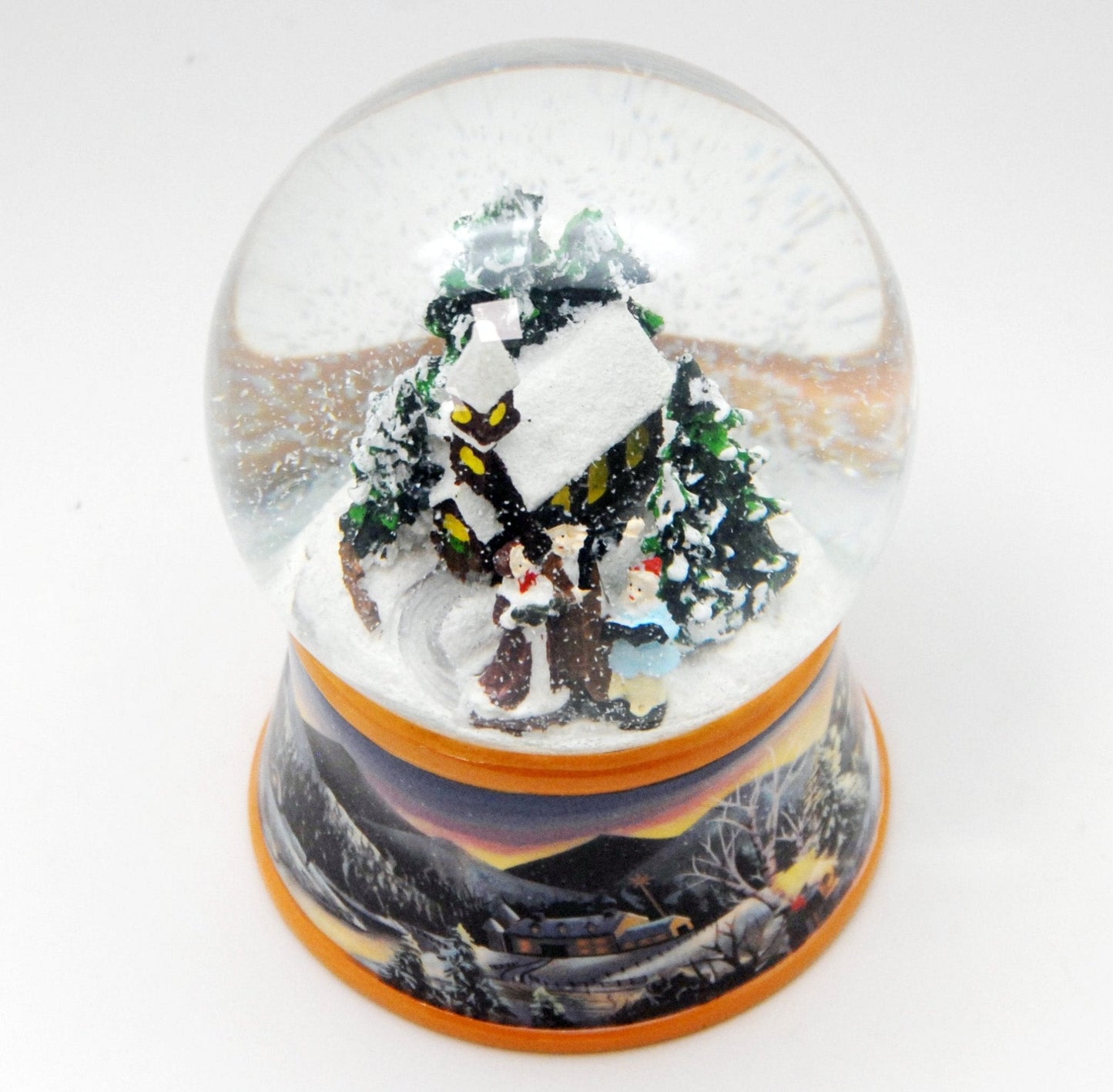 Schneekugel Romantischer Winterspaziergang mit Spieluhr 10 cm Durchmesser - Schneekugelhaus