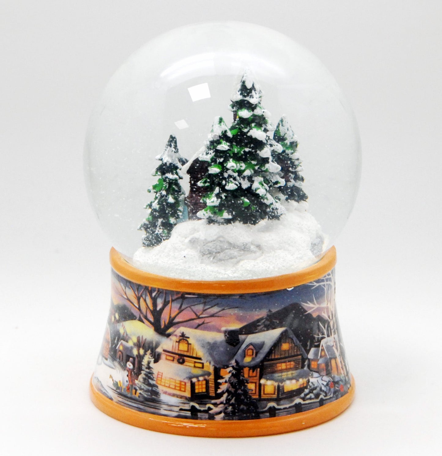 Schneekugel Romantischer Winterspaziergang mit Spieluhr 10 cm Durchmesser - Schneekugelhaus