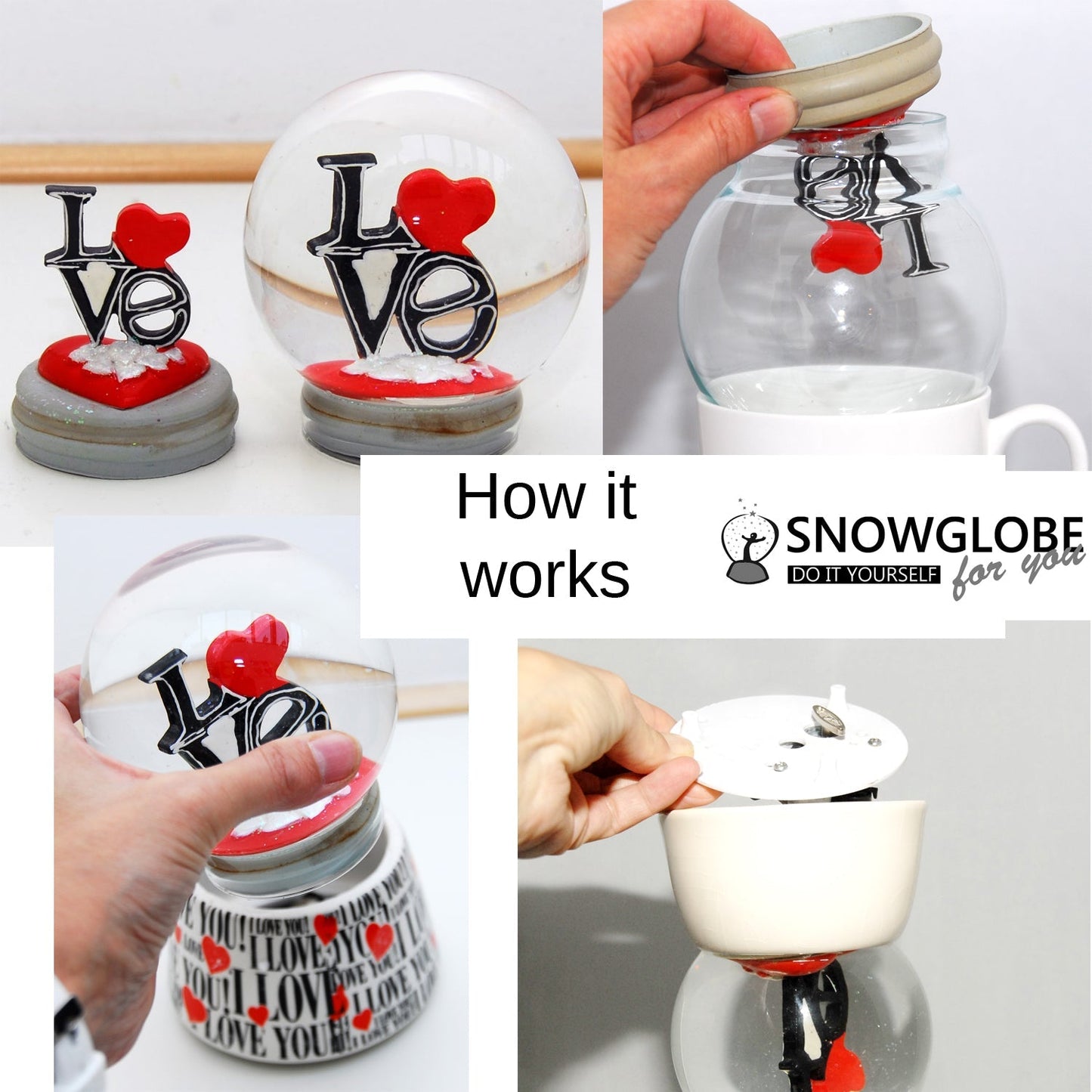 Spieluhr für Schneekugel Winter Wonderland auf Platte 8,8 cm - Schneekugelhaus