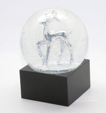 100mm Bastelset Polyresin Sockel schwarz eckig mit DIY - Schneekugel - Schneekugelhaus