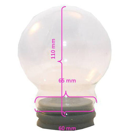 100mm Glas für DIY-Schneekugel - Schneekugelhaus