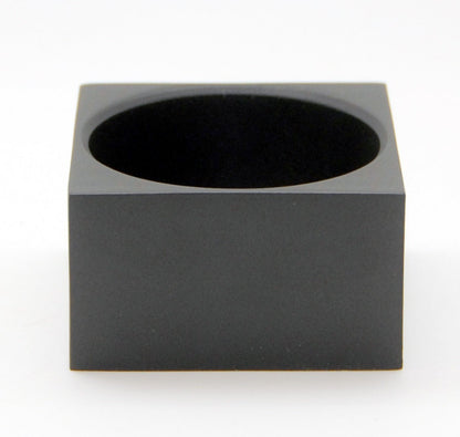 100mm Polyresin Sockel schwarz eckig für DIY-Schneekugel - Schneekugelhaus