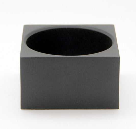 100mm Polyresin Sockel schwarz eckig für DIY-Schneekugel - Schneekugelhaus