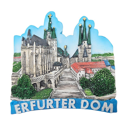 Kühlschrankmagnet Souvenir Erfurt Dom 80 x 75 mm