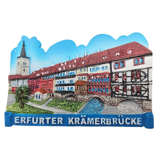 Kühlschrankmagnet Souvenir Erfurt Krämerbrücke 90 x 60 mm