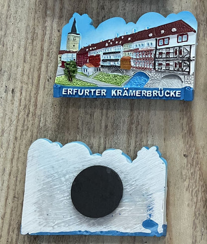 Kühlschrankmagnet Souvenir Erfurt Krämerbrücke 90 x 60 mm