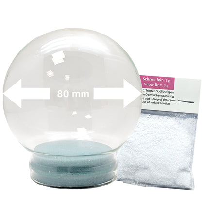 80mm-Ersatzglas/Bastelglas für Schneekugel