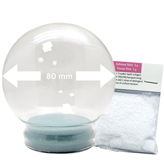 80mm-Ersatzglas/Bastelglas für Schneekugel