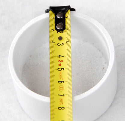 100mm Bastelset Polyresin Sockel weiß rund mit DIY-Schneekugel