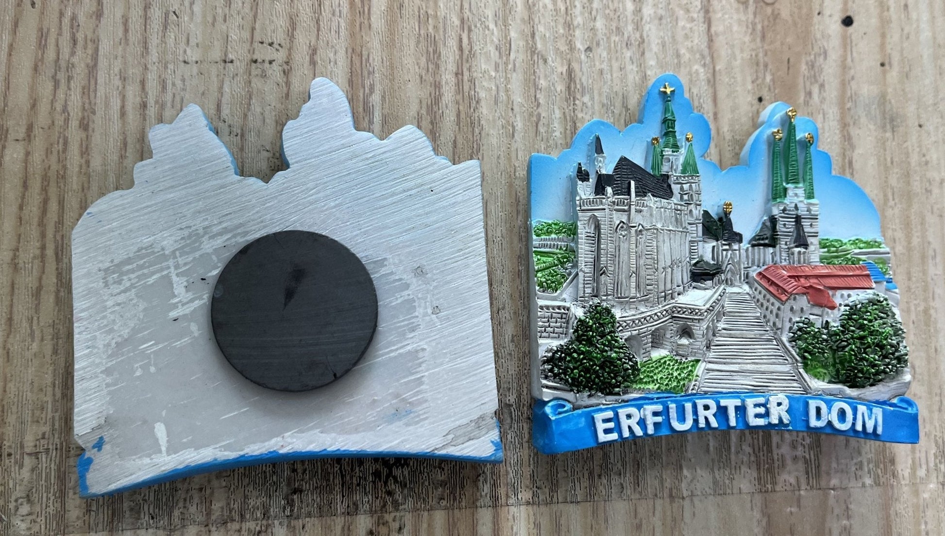 Kühlschrankmagnet Souvenir Erfurt Dom 80 x 75 mm - Schneekugelhaus