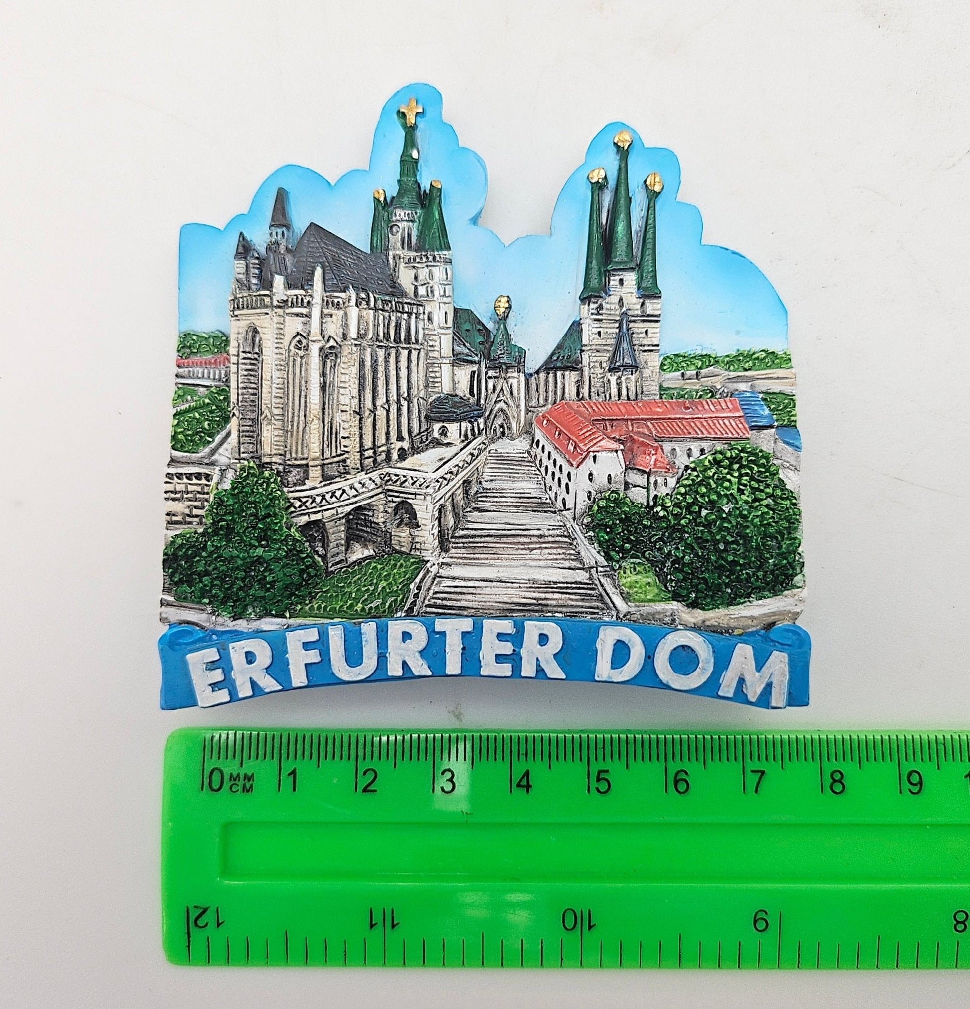 Kühlschrankmagnet Souvenir Erfurt Dom 80 x 75 mm - Schneekugelhaus