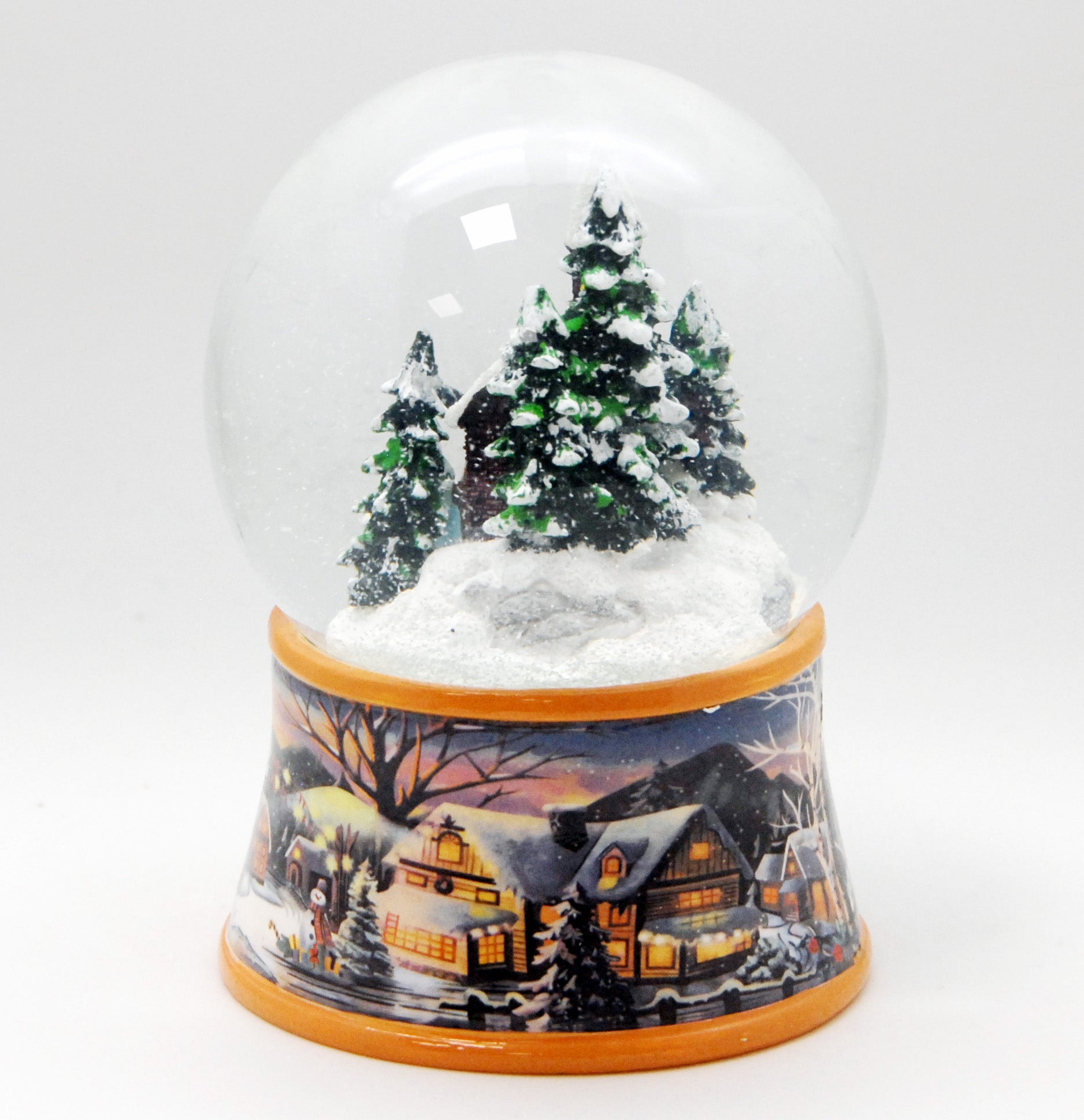 Schneekugel Romantischer Winterspaziergang mit Spieluhr 10 cm Durchmesser - Schneekugelhaus