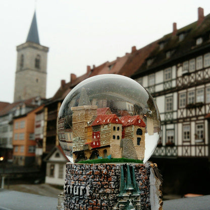 Souvenir Schneekugel Erfurt Krämerbrücke - Schneekugelhaus