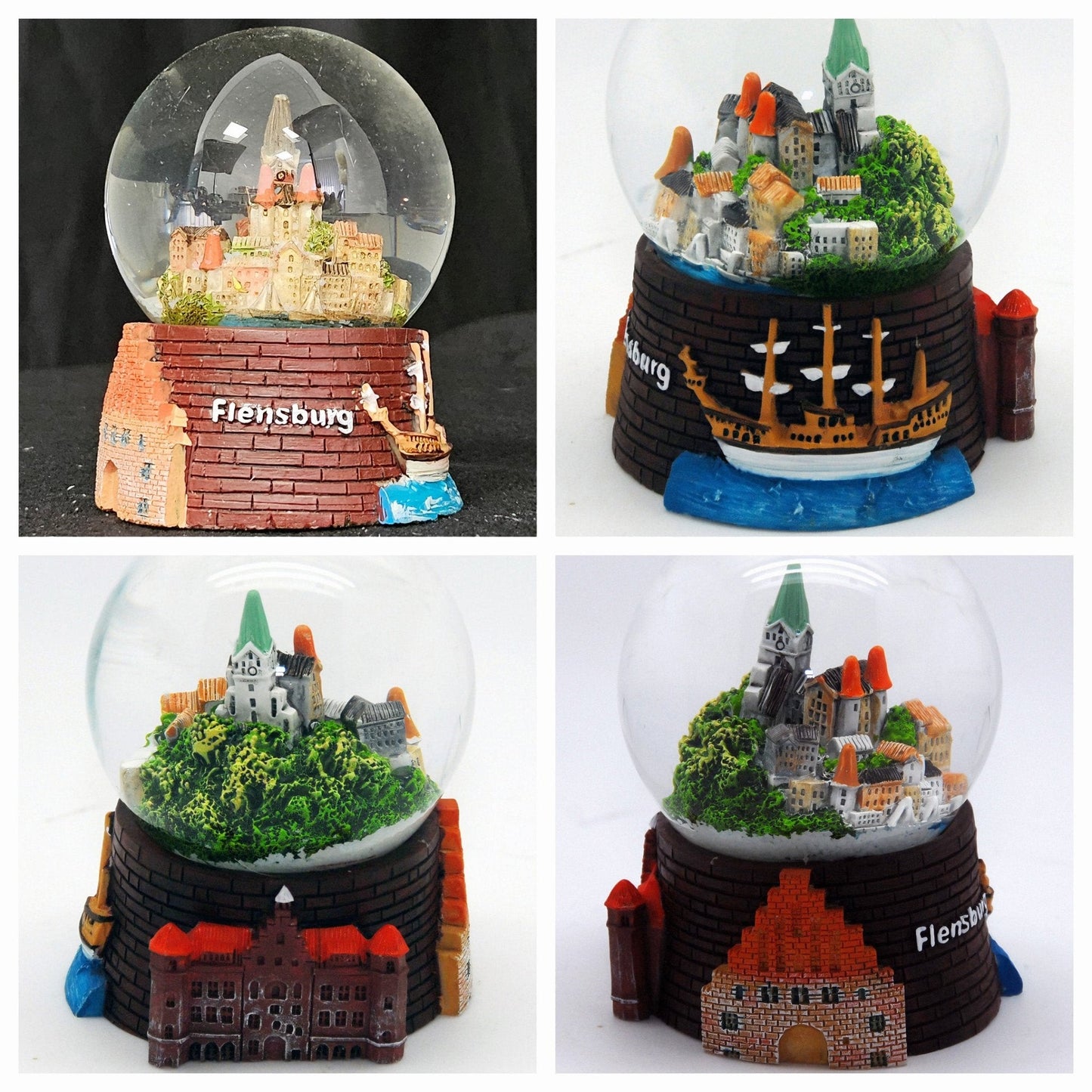 Souvenir Schneekugel Flensburg - Schneekugelhaus