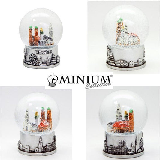 Souvenir Schneekugel München Skyline 80mm - Schneekugelhaus