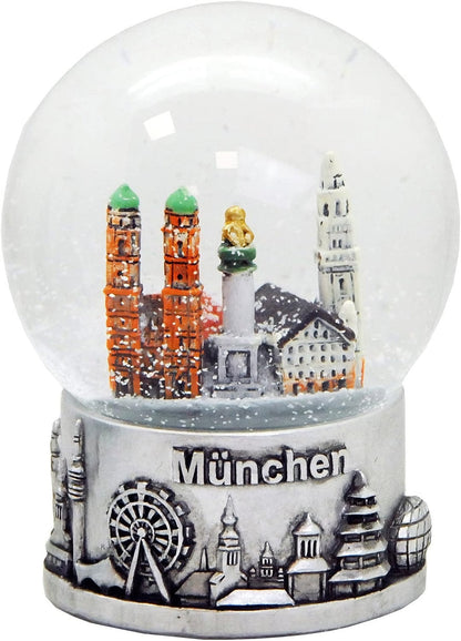 Souvenir Schneekugel München Skyline 80mm - Schneekugelhaus